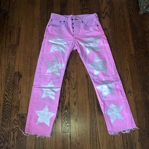 Rossano Perini GOLD Women’s Boyfriend Pink Jeans #pride #star